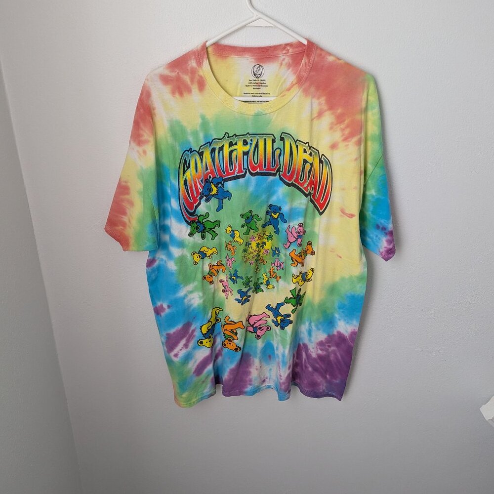 The Grateful Dead 100% Cotton Tie Dye Short Sleeve Shirt, 2XL